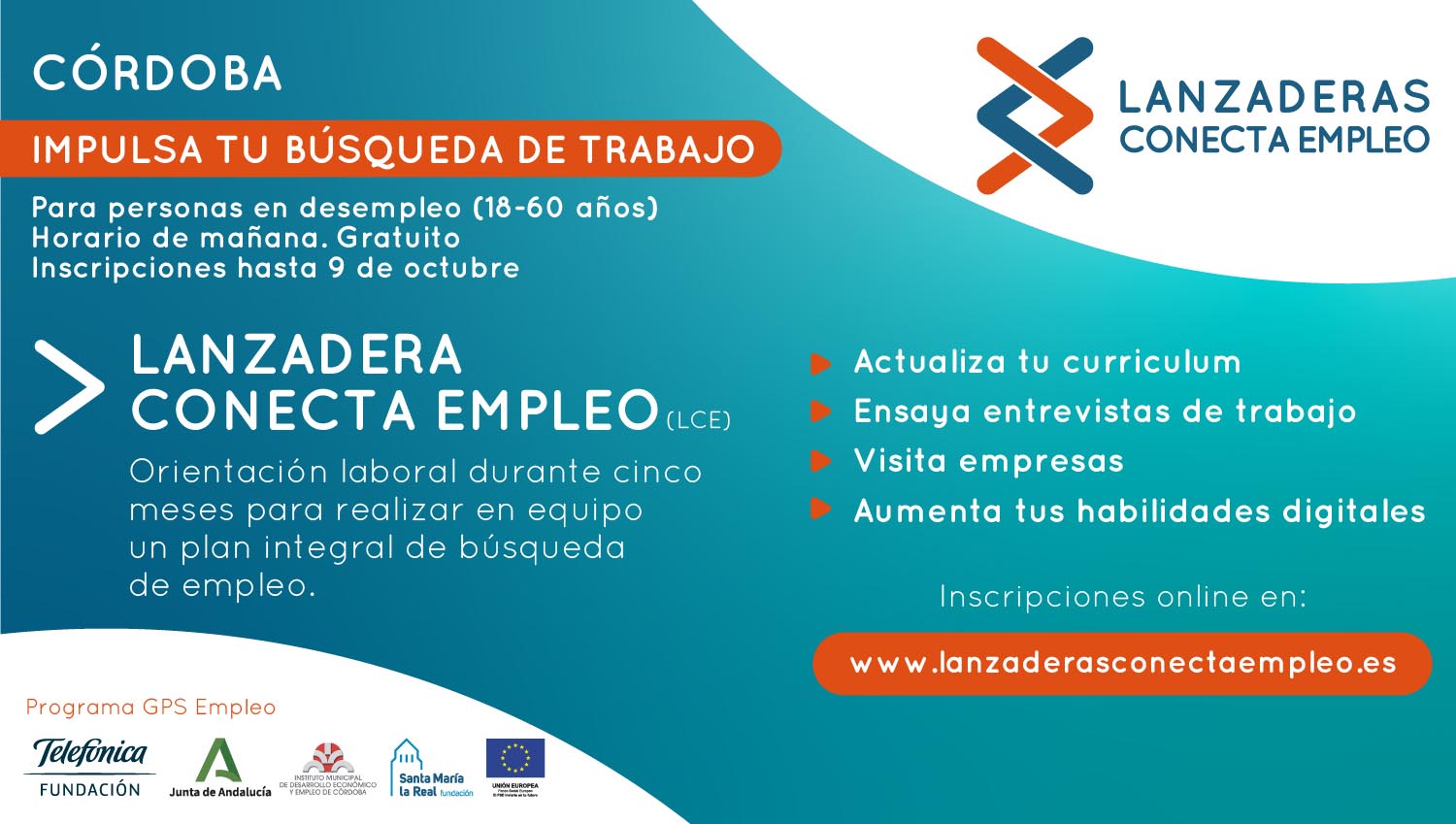 Córdoba contará a partir de octubre con una nueva Lanzadera Conecta Empleo